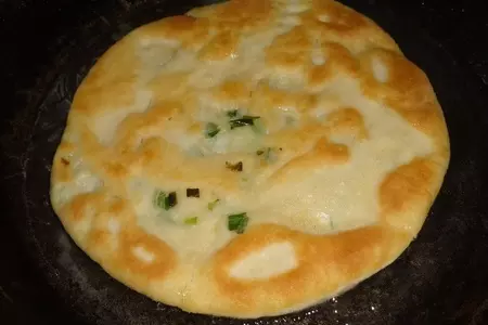 Лепёшки с зелёным луком #постныйстол: шаг 12