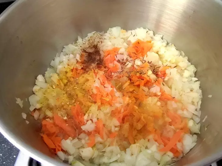 Гороховая каша с копчёной паприкой #постныйстол: шаг 2