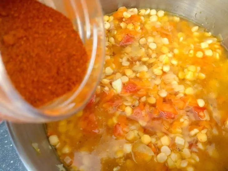 Гороховая каша с копчёной паприкой #постныйстол: шаг 6