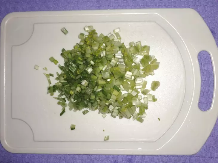 Салат с овощами, кукурузой и черемшой #постныйстол: шаг 4