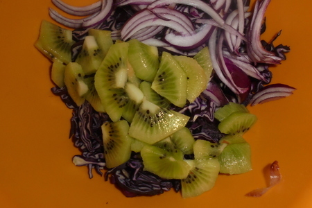Салат с краснокочанной капустой и киви #постныйстол: шаг 4