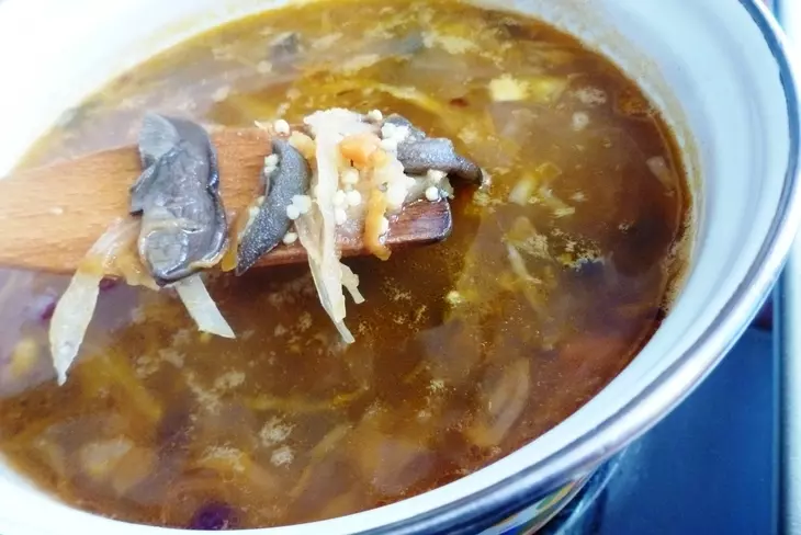 Капустняк с сухими грибами и черносливом #постныйстол: шаг 6