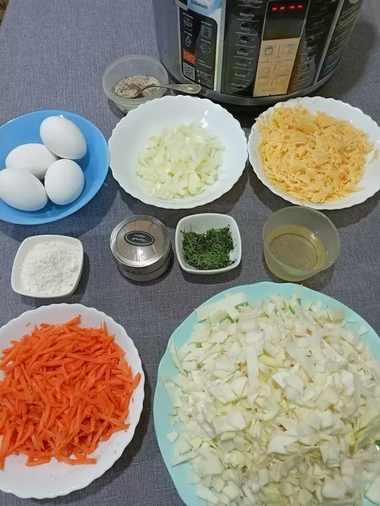 Капустная запеканка с сыром: шаг 2