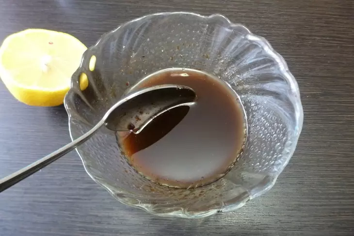 Азиатский салат с жаренными кальмарами #постныйстол: шаг 4