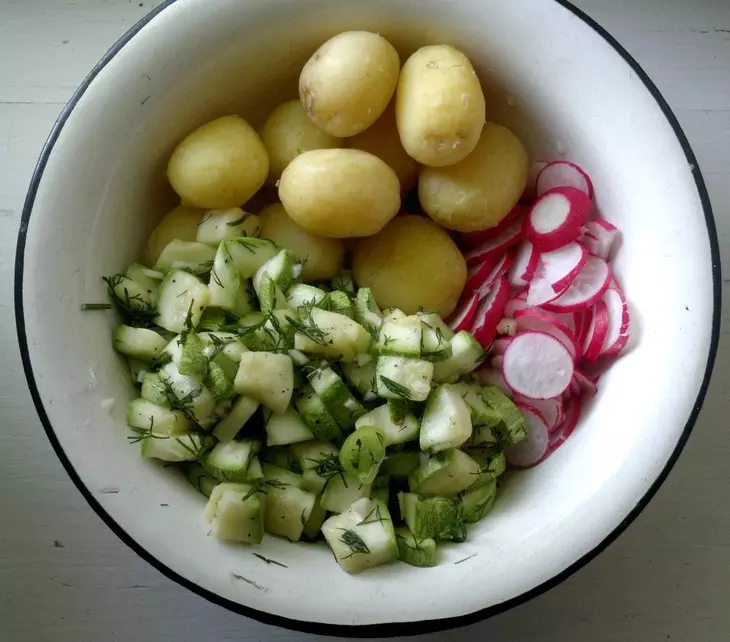 Картофельный салат с овощами #постныйстол: шаг 7
