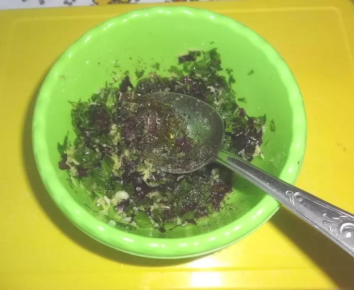 Салат с овощами и булгуром#постныйстол: шаг 9