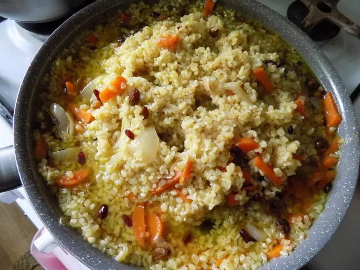Плов с булгуром и сухофруктами #постныйстол: шаг 10