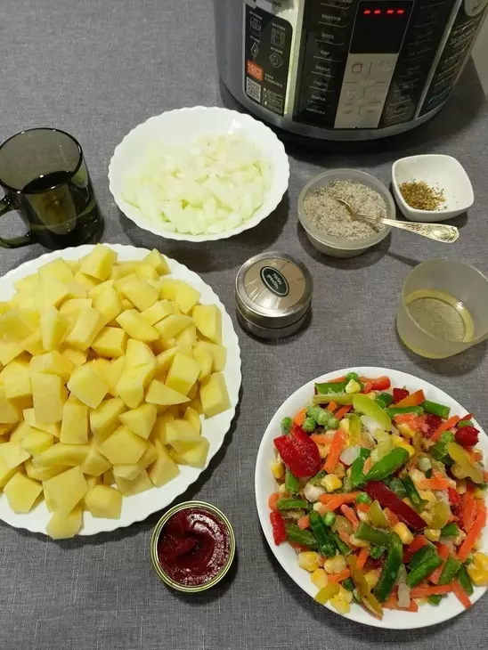 Мексиканская смесь с картофелем  #постныйстол: шаг 2