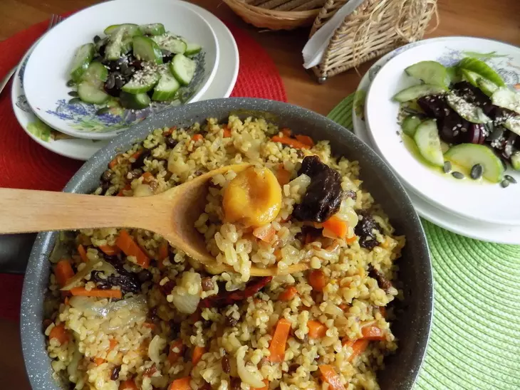 Плов с булгуром и сухофруктами #постныйстол: шаг 14