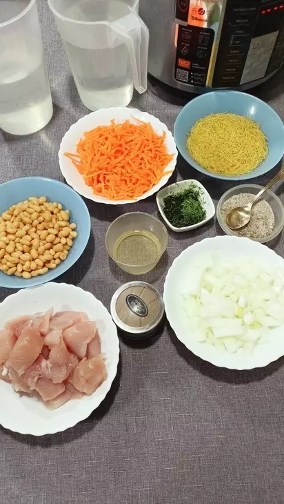Куриный суп с фасолью: шаг 2
