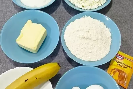 Творожный кекс с бананами (в мультиварке): шаг 1