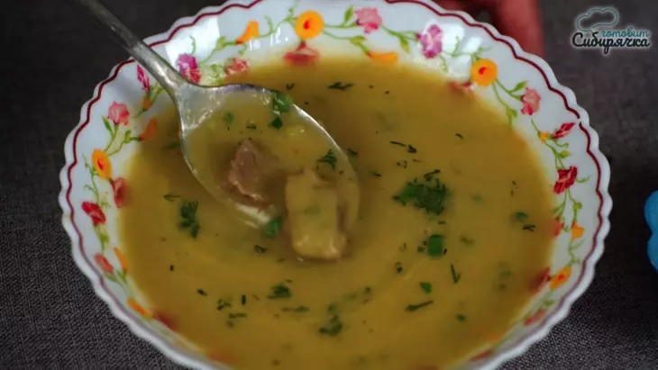 Суп-пюре из кабачков с морковью и луком на мясном бульоне: шаг 8