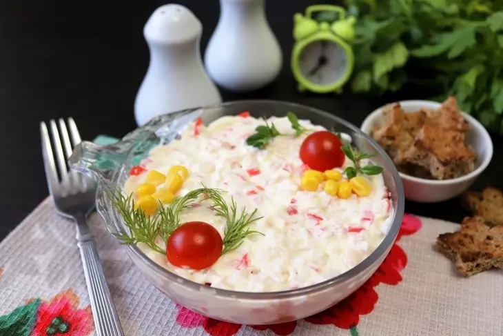 Салат "дамский" с зернистым творогом #блюдосизюминкой: шаг 7