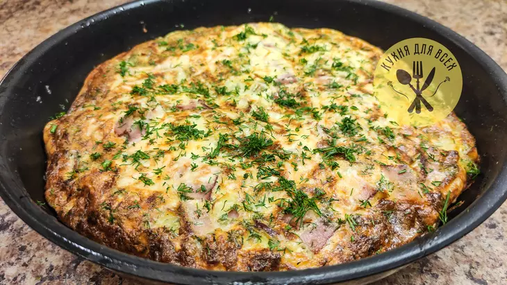 Омлет в духовке с овощами и беконом: шаг 5
