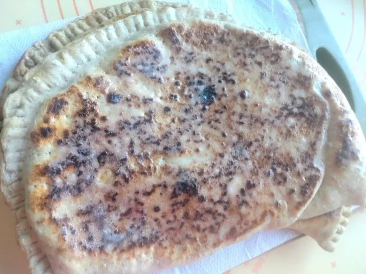 Лепёшки с пореем и кускусом #блюдосизюминкой: шаг 12