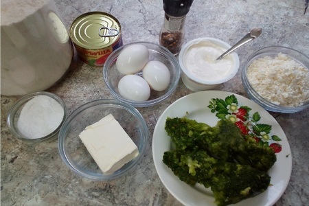 Тарт с брокколи, творогом и горбушей #блюдосизюминкой: шаг 1