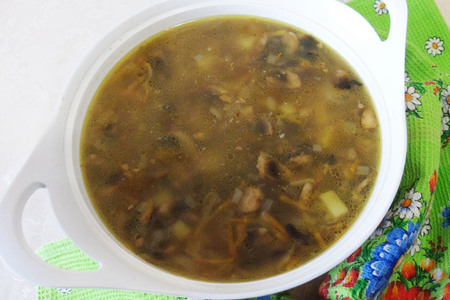 Томленый суп с гречкой и грибами #блюдосизюминкой: шаг 6