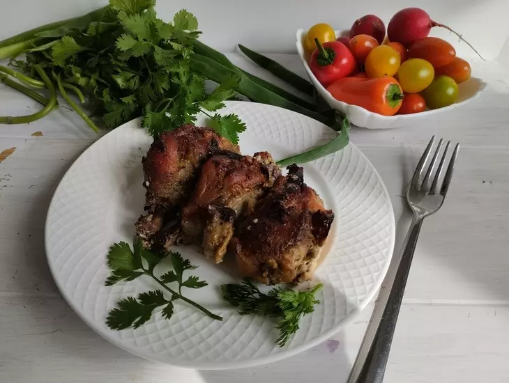 Запеченная курица  в мацони #блюдосизюминкой: шаг 4