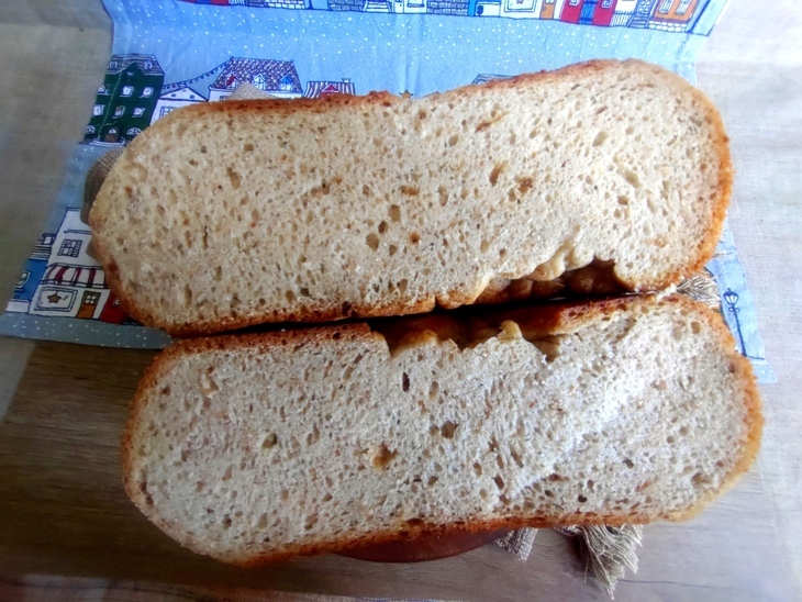 Хлеб в мультиварке с гороховой мукой #блюдосизюминкой: шаг 9