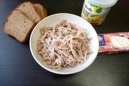 Сэндвичи с куриным мясом и кукурузой #блюдосизюминкой: шаг 1