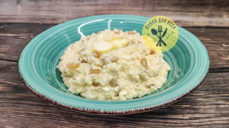 Пшенная каша с творогом и изюмом: шаг 3