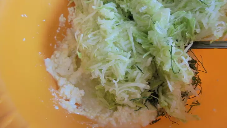 Кабачково-творожные оладьи с горчичным вкусом махеевъ #махеевъ: шаг 4