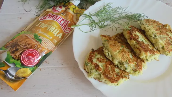 Кабачково-творожные оладьи с горчичным вкусом махеевъ #махеевъ: шаг 8