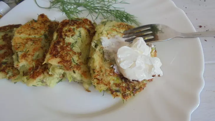 Кабачково-творожные оладьи с горчичным вкусом махеевъ #махеевъ: шаг 9