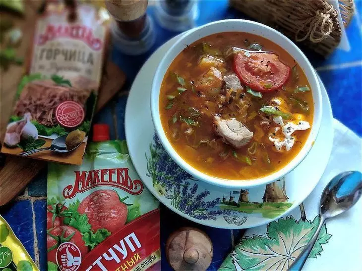 Щи из молодых овощей с индейкой "махеевъ" #махеевъ: шаг 11