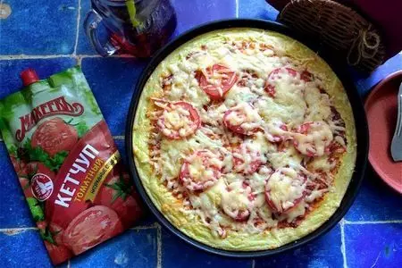 Кабачковая лепёшка с томатным соусом и сыром "махеевъ" #махеевъ: шаг 11