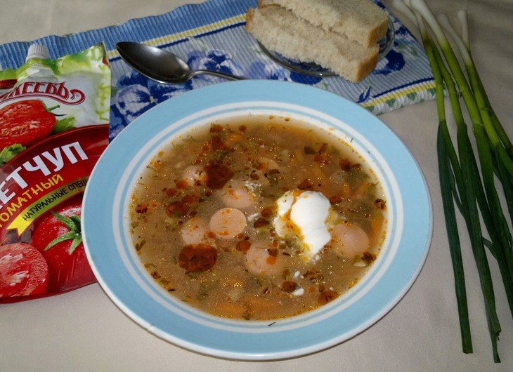 Суп с колбасой "махеевъ" #махеевъ: шаг 9