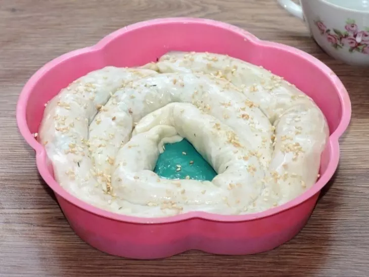 Пирог с баклажаном, луком и сыром “махеевъ” #махеевъ: шаг 15