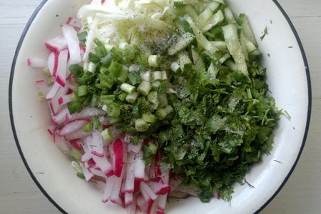 Овощной салат с перепелиными яйцами "махеевъ"#махеевъ: шаг 6
