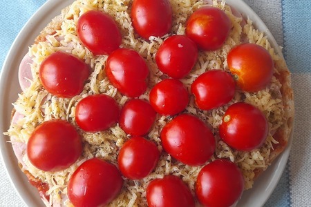 Из лаваша "пицца" с ветчиной и помидорами черри "махеевъ"#махеевъ: шаг 10