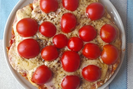 Из лаваша "пицца" с ветчиной и помидорами черри "махеевъ"#махеевъ: шаг 11