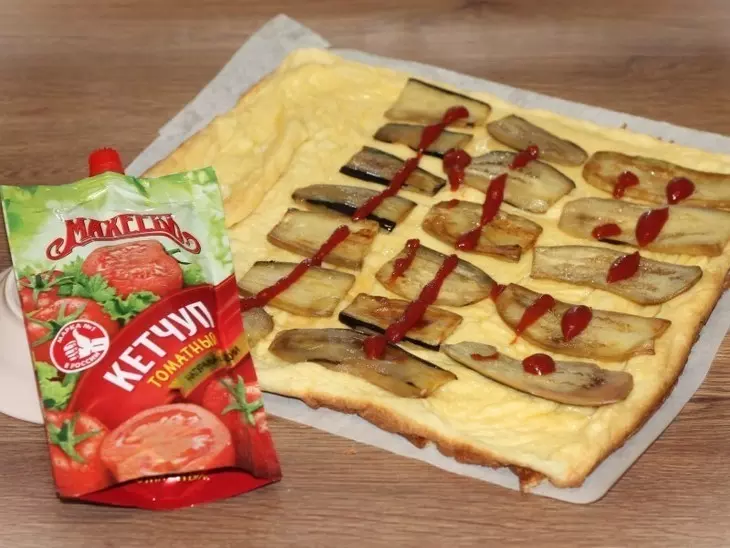 Воздушный рулет-омлет с сыром и баклажанами “махеевъ” #махеевъ: шаг 15