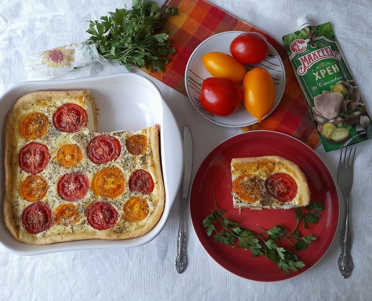 Пирог с сыром и помидорами "махеевъ"#махеевъ: шаг 16