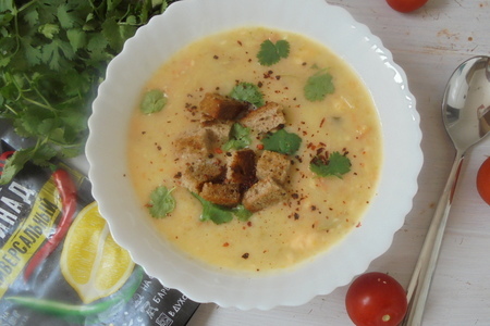 Сырный суп с маринованным луком махеевъ #махеевъ: шаг 8