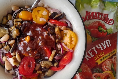 Салат с баклажанами и фасолью "махеевъ"#махеевъ: шаг 9
