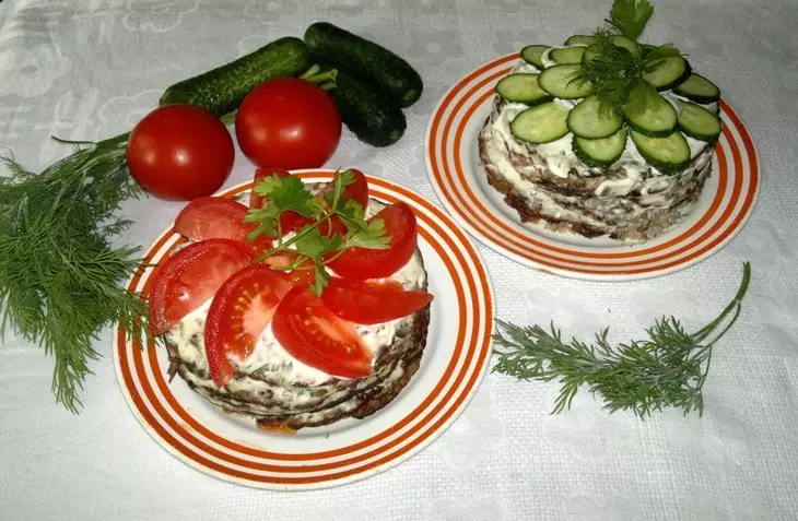 Закусочные тортики из печени: шаг 10