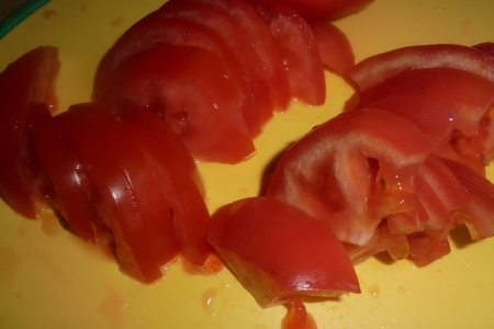 Сулугуни, запеченный с мятой и помидорами: шаг 2