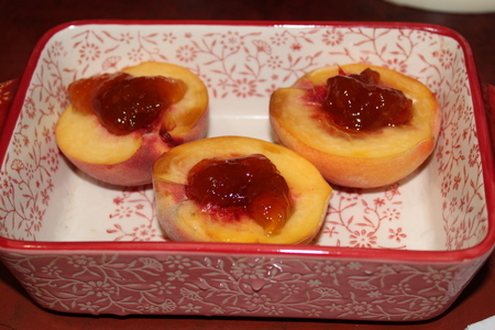 Персики запеченные с сыром: шаг 1