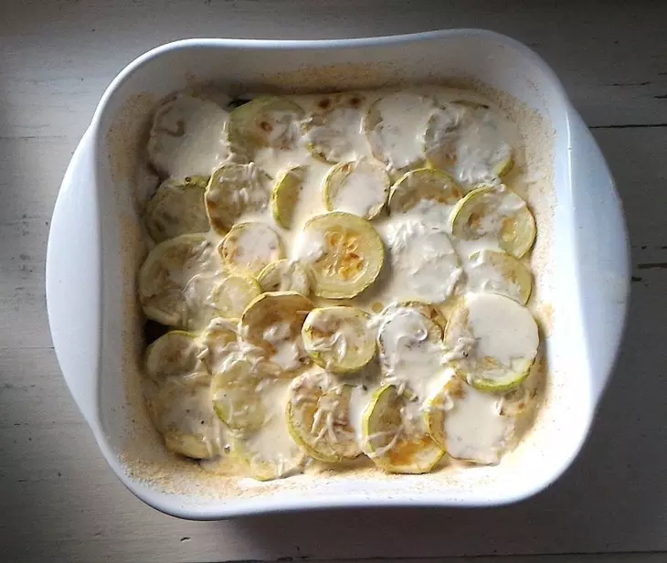 Запеканка из баклажанов и кабачков с курицей: шаг 12