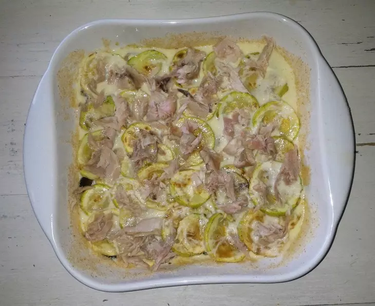 Запеканка из баклажанов и кабачков с курицей: шаг 13