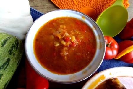Гороховый суп с овощной зажаркой: шаг 12