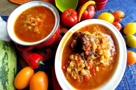 Гороховый суп с овощной зажаркой: шаг 14