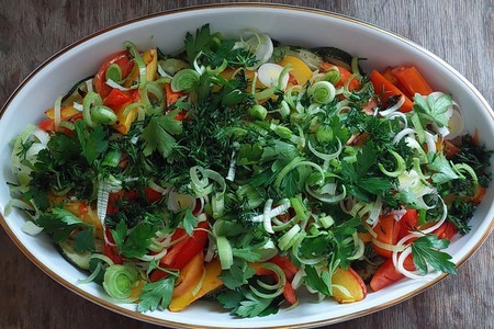Теплый салат с цукини и персиками: шаг 10