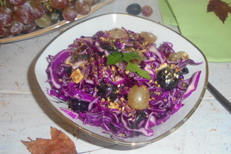Салат из красной капусты с виноградом и дуккой: шаг 5