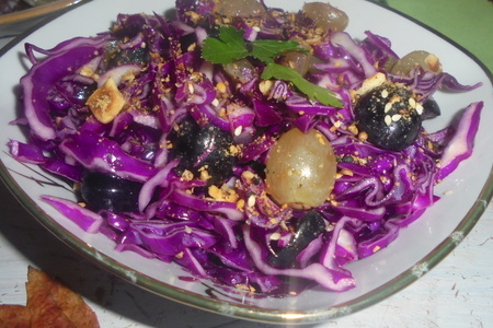 Салат из красной капусты с виноградом и дуккой: шаг 6