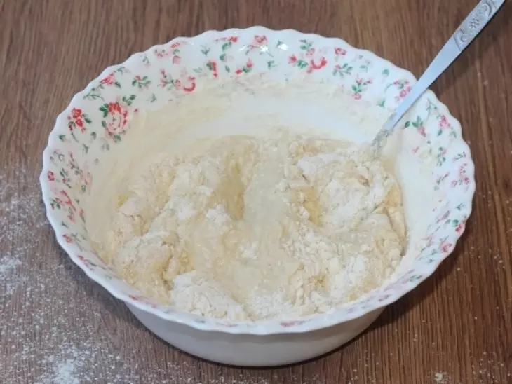 Лепешка «рыбная» с овощами: шаг 6